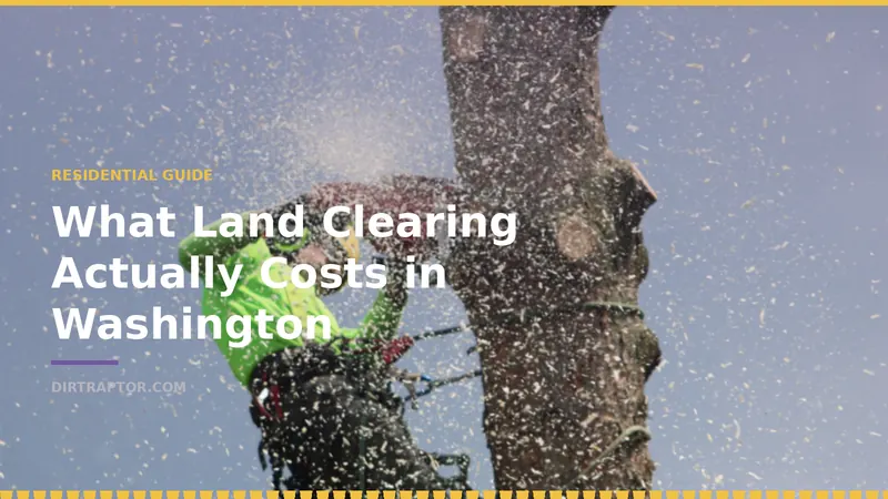 Arborist removing a tree during a land clearing job